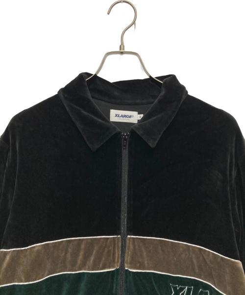 X-LARGE（エクストララージ）X-LARGE (エクストララージ) ベロアジャケット ブラック サイズ:Mの古着・服飾アイテム