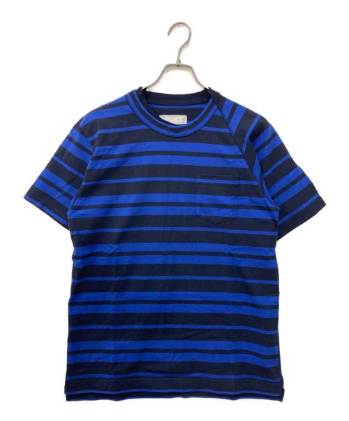 sacai（サカイ）sacai (サカイ) ボーダーカットソー ブルー×ホワイト サイズ:2の古着・服飾アイテム