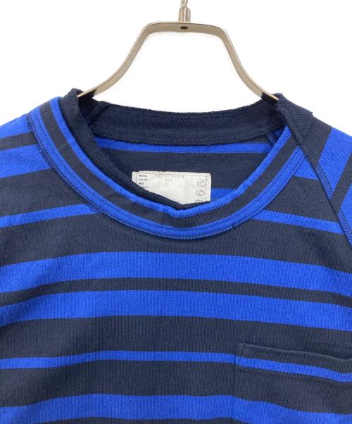 sacai（サカイ）sacai (サカイ) ボーダーカットソー ブルー×ホワイト サイズ:2の古着・服飾アイテム