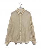 Sea Room lynnシールームリン）の古着「Cotton Mesh ルーズシャツ」｜ベージュ