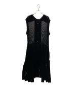 TOGA ARCHIVESトーガアーカイブス）の古着「Fringe knit dress」｜ブラック