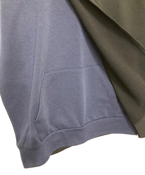 ZUCCA（ズッカ）ZUCCA (ズッカ) 変形デザインスウェット ネイビー×ブラック サイズ:Ⅿの古着・服飾アイテム