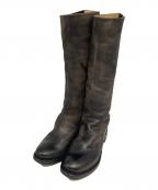 YOHJI YAMAMOTO×CHEREVICHKIOTVICHKIヨウジヤマモト×シェレヴィッキオヴィッキ）の古着「ASYMMETRIC TALL BOOT」｜ブラウン
