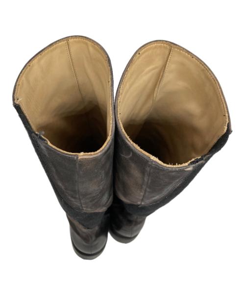YOHJI YAMAMOTO（ヨウジヤマモト）YOHJI YAMAMOTO (ヨウジヤマモト) CHEREVICHKIOTVICHKI (シェレヴィッキオヴィッキ) ASYMMETRIC TALL BOOT ブラウン サイズ:37の古着・服飾アイテム