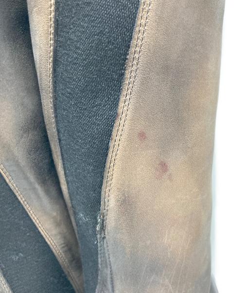 YOHJI YAMAMOTO（ヨウジヤマモト）YOHJI YAMAMOTO (ヨウジヤマモト) CHEREVICHKIOTVICHKI (シェレヴィッキオヴィッキ) ASYMMETRIC TALL BOOT ブラウン サイズ:37の古着・服飾アイテム