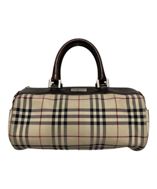 BURBERRY（バーバリー）BURBERRY (バーバリー) ノヴァチェックミニボストンバッグ ベージュの古着・服飾アイテム