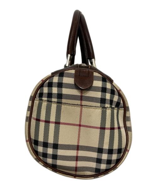 BURBERRY（バーバリー）BURBERRY (バーバリー) ノヴァチェックミニボストンバッグ ベージュの古着・服飾アイテム