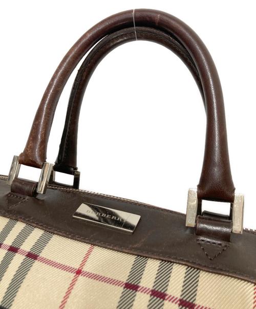 BURBERRY（バーバリー）BURBERRY (バーバリー) ノヴァチェックミニボストンバッグ ベージュの古着・服飾アイテム