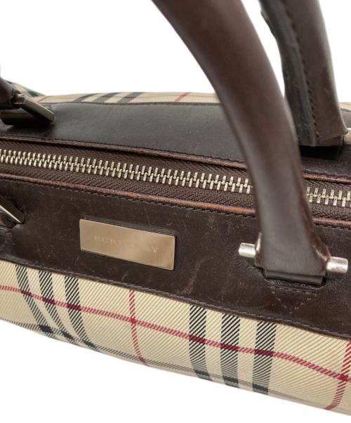 BURBERRY（バーバリー）BURBERRY (バーバリー) ノヴァチェックミニボストンバッグ ベージュの古着・服飾アイテム