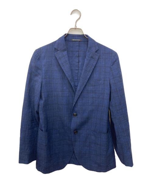 green label relaxing（グリーンレーベルリラクシング）green label relaxing (グリーンレーベルリラクシング) W/LI グレンチェック 2ボタン RG NT2P- ジャケット ネイビー サイズ:SIZE 46の古着・服飾アイテム