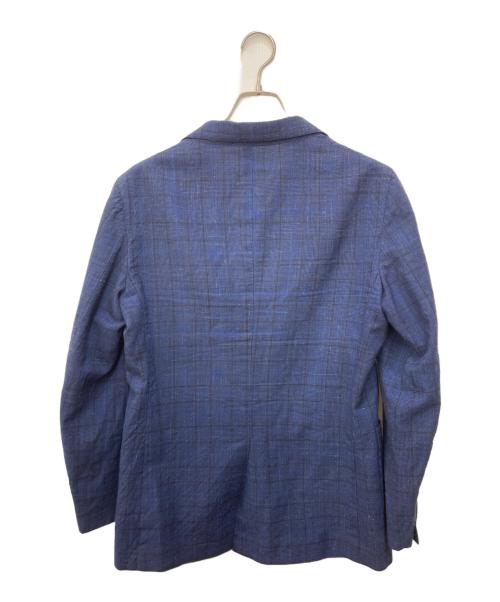 green label relaxing（グリーンレーベルリラクシング）green label relaxing (グリーンレーベルリラクシング) W/LI グレンチェック 2ボタン RG NT2P- ジャケット ネイビー サイズ:SIZE 46の古着・服飾アイテム