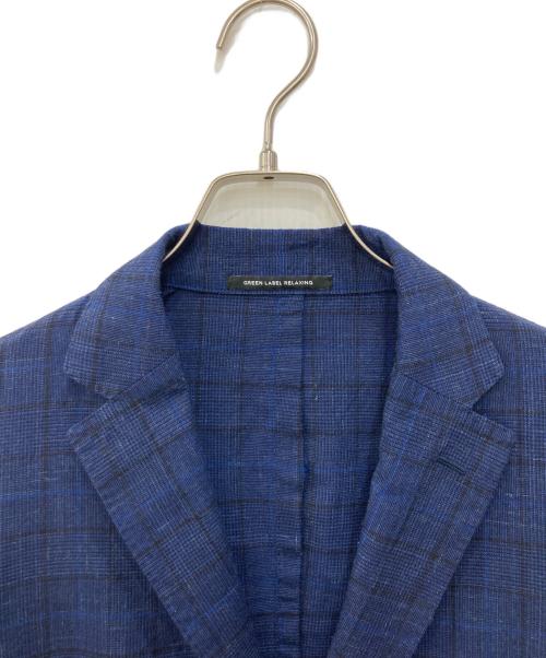 green label relaxing（グリーンレーベルリラクシング）green label relaxing (グリーンレーベルリラクシング) W/LI グレンチェック 2ボタン RG NT2P- ジャケット ネイビー サイズ:SIZE 46の古着・服飾アイテム