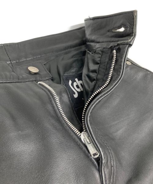 Schott（ショット）Schott (ショット) LEATHER PANT ブラック サイズ:30の古着・服飾アイテム