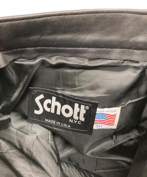 Schott（ショット）Schott (ショット) LEATHER PANT ブラック サイズ:30の古着・服飾アイテム