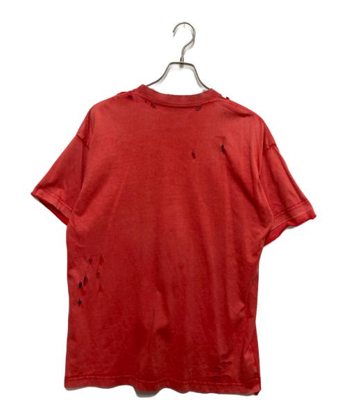 BALENCIAGA（バレンシアガ）BALENCIAGA (バレンシアガ) Maison Vintage Distressed Logo T-Shirt　メゾン・ヴィンテージ・ディストレスト・ロゴ・Tシャツ ピンク サイズ:Ⅿの古着・服飾アイテム
