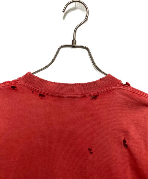 BALENCIAGA（バレンシアガ）BALENCIAGA (バレンシアガ) Maison Vintage Distressed Logo T-Shirt　メゾン・ヴィンテージ・ディストレスト・ロゴ・Tシャツ ピンク サイズ:Ⅿの古着・服飾アイテム