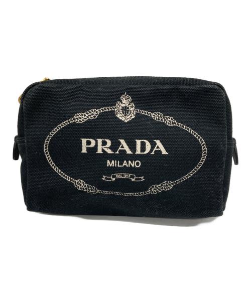 PRADA（プラダ）PRADA (プラダ) カナパロゴポーチ ネイビーの古着・服飾アイテム