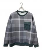 BLACK LABEL CRESTBRIDGEブラックレーベル クレストブリッジ）の古着「ボンディングチェックスポケットウェット」｜グレー