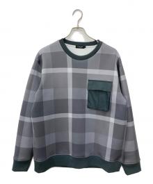 BLACK LABEL CRESTBRIDGE（ブラックレーベル クレストブリッジ）の古着「ボンディングチェックスポケットウェット」｜グレー