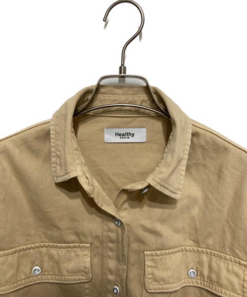 Healthy DENIM（ヘルシーデニム）Healthy denim (ヘルシーデニム) SLOBE別注 ビッグシャツ ベージュ サイズ:1の古着・服飾アイテム