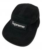 SUPREMEシュプリーム）の古着「Velvet camp cap」｜ブラック