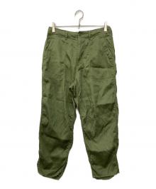 BEAMS（ビームス）の古着「カットオフ ベイカーパンツ 【リラックスフィット】」｜グリーン