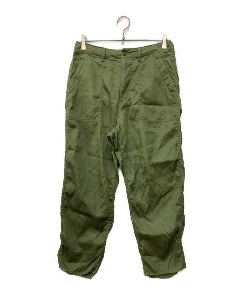 BEAMS（ビームス）BEAMS (ビームス) カットオフ ベイカーパンツ 【リラックスフィット】 グリーン サイズ:Ｓの古着・服飾アイテム