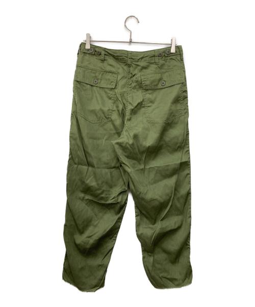BEAMS（ビームス）BEAMS (ビームス) カットオフ ベイカーパンツ 【リラックスフィット】 グリーン サイズ:Ｓの古着・服飾アイテム