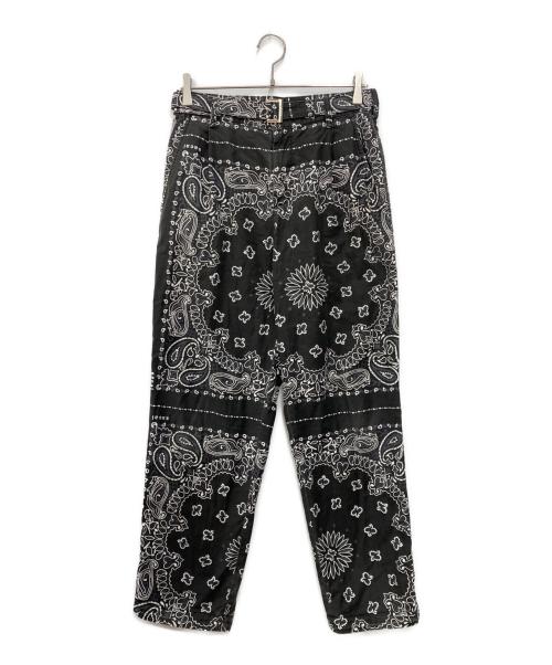 sacai（サカイ）sacai (サカイ) Bandana Print Pants ブラック サイズ:1の古着・服飾アイテム