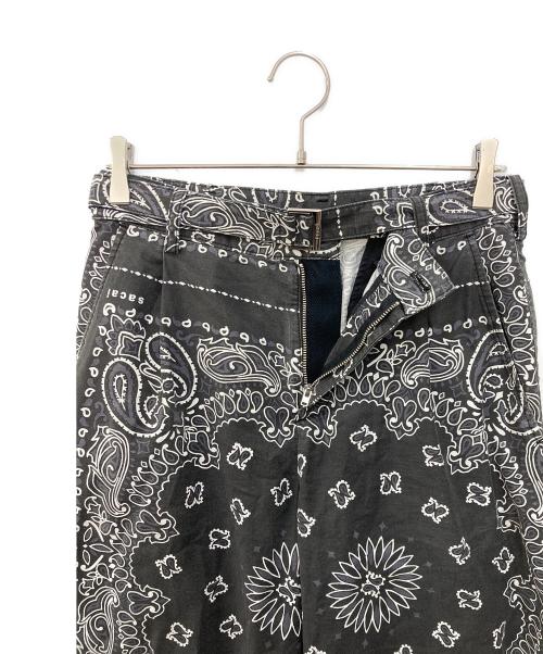 sacai（サカイ）sacai (サカイ) Bandana Print Pants ブラック サイズ:1の古着・服飾アイテム
