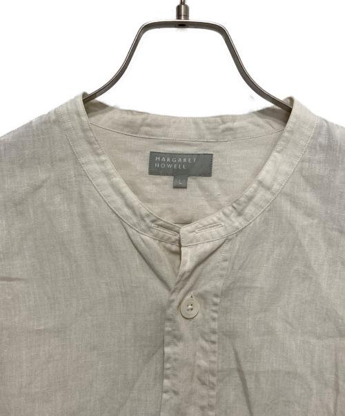 MARGARET HOWELL（マーガレットハウエル）MARGARET HOWELL (マーガレットハウエル) SHIRTING LINEN バンドカラーリネンシャツ アイボリー サイズ:Lの古着・服飾アイテム