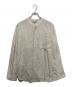 MARGARET HOWELL（マーガレットハウエル）の古着「SHIRTING LINEN バンドカラーリネンシャツ」｜アイボリー