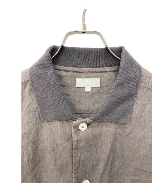 MARGARET HOWELL（マーガレットハウエル）MARGARET HOWELL (マーガレットハウエル) SHIRTING LINEN SHIRTS リネンシャツ ブラウン サイズ:Ｌの古着・服飾アイテム