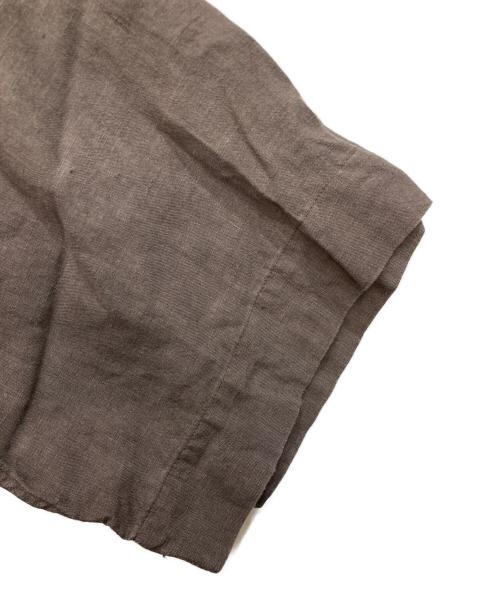 MARGARET HOWELL（マーガレットハウエル）MARGARET HOWELL (マーガレットハウエル) SHIRTING LINEN SHIRTS リネンシャツ ブラウン サイズ:Ｌの古着・服飾アイテム