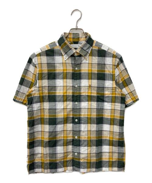 MACKINTOSH LONDON（マッキントッシュ ロンドン）MACKINTOSH LONDON (マッキントッシュ ロンドン) ワンポイント刺繍チェックシャツ イエロー サイズ:Ｌの古着・服飾アイテム