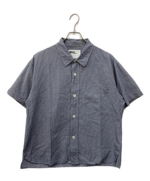 MHL（エムエイチエル）MHL (エムエイチエル) 半袖シャツ ブルー サイズ:Ｍの古着・服飾アイテム