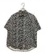 VISION STREET WEARヴィションストリートウェアー）の古着「PUNK SKULL S/S Shirt」｜ホワイト×ブラック