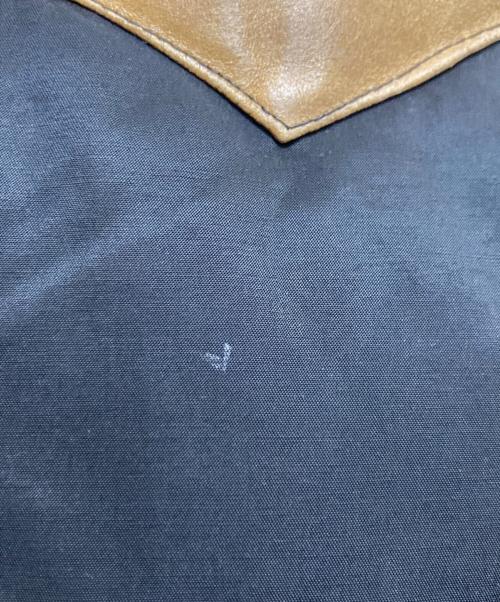 OUT OF SIGHT（OUT OF SIGHT）OUT OF SIGHT (OUT OF SIGHT) レザーヨークダウンベスト ブラック サイズ:40の古着・服飾アイテム