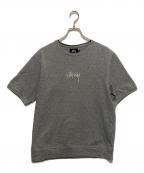 stussyステューシー）の古着「刺繍Tシャツ」｜グレー