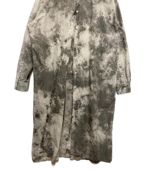 Nomat（ノマット）nomat (ノマット) タイダイ染めロングシャツ グレー サイズ:3の古着・服飾アイテム