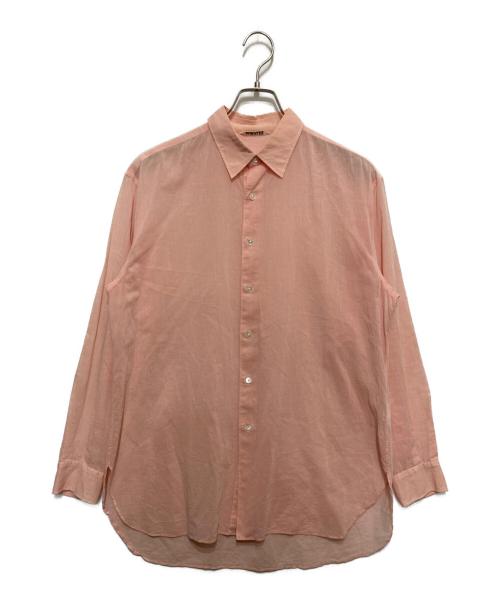 AURALEE（オーラリー）AURALEE (オーラリー) HARD TWIST FINX ORGANDY SHIRT ピンク サイズ:4の古着・服飾アイテム