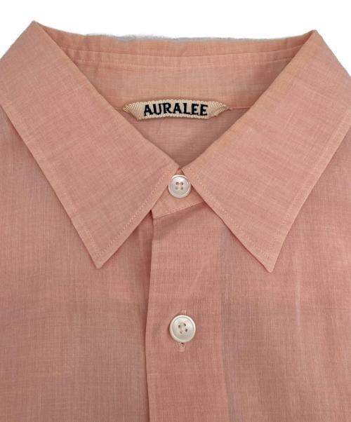 AURALEE（オーラリー）AURALEE (オーラリー) HARD TWIST FINX ORGANDY SHIRT ピンク サイズ:4の古着・服飾アイテム