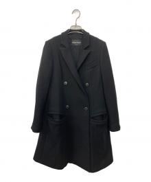 EMPORIO ARMANI（エンポリオ アルマーニ）の古着「ダブルチェスターコート」｜ブラック