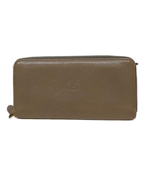 IL BISONTE（イル ビゾンテ）IL BISONTE (イル ビゾンテ) ZIP AROUND WALLET ベージュの古着・服飾アイテム