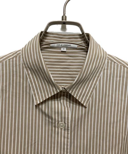 23区 MY STANDARD（ニジュウサンク）23区 my standard (ニジュウサンク) CANCLINI ベーシック シャツ ベージュ サイズ:32の古着・服飾アイテム