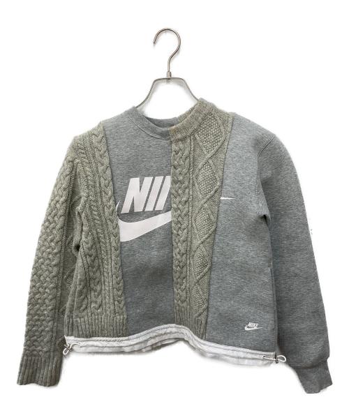 NIKE（ナイキ）NIKE (ナイキ) sacai (サカイ) SPLITCABLE TECH FLEECE SWEATSHIRT グレー サイズ:Ｓの古着・服飾アイテム