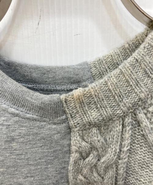 NIKE（ナイキ）NIKE (ナイキ) sacai (サカイ) SPLITCABLE TECH FLEECE SWEATSHIRT グレー サイズ:Ｓの古着・服飾アイテム
