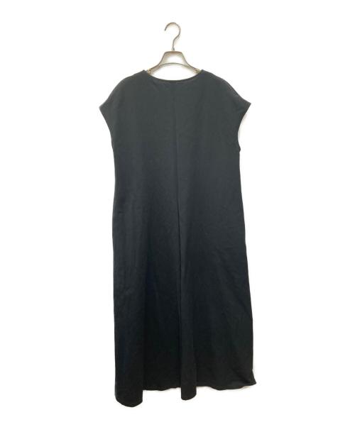 23区（ニジュウサンク）23区 (ニジュウサンク) ファインピケジャージ ワンピース ブラック サイズ:Ｌの古着・服飾アイテム