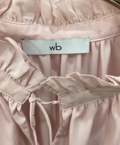wb（ダブルビー）wb (ダブルビー) ロイヤルデシンフリルブラウス ピンク サイズ:2の古着・服飾アイテム