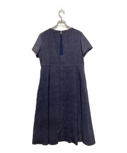 Leilian（レリアン）LEILIAN (レリアン) ギマワンピース ネイビー サイズ:13の古着・服飾アイテム